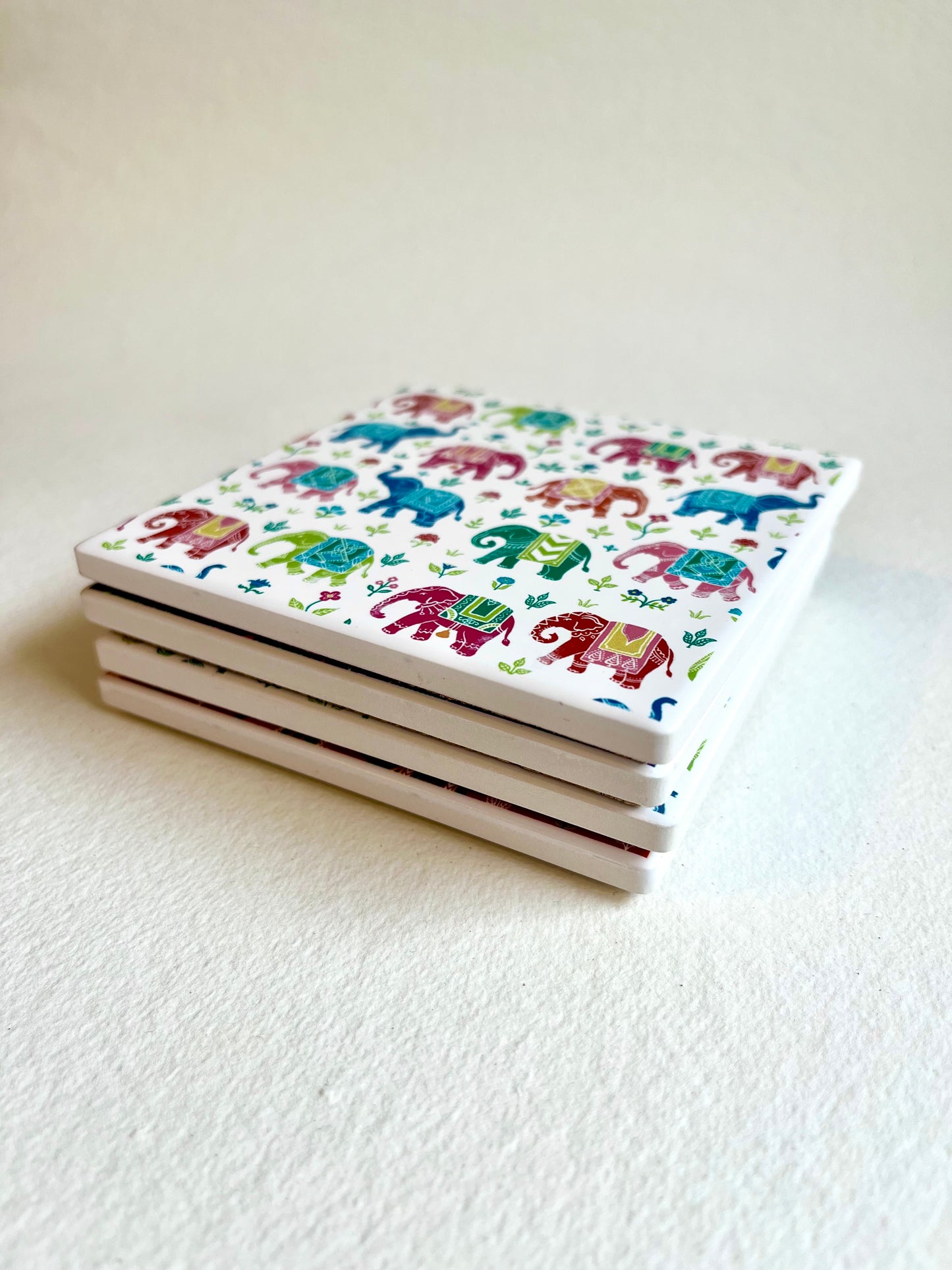 Royal Indian Elephant Ceramic Coasters