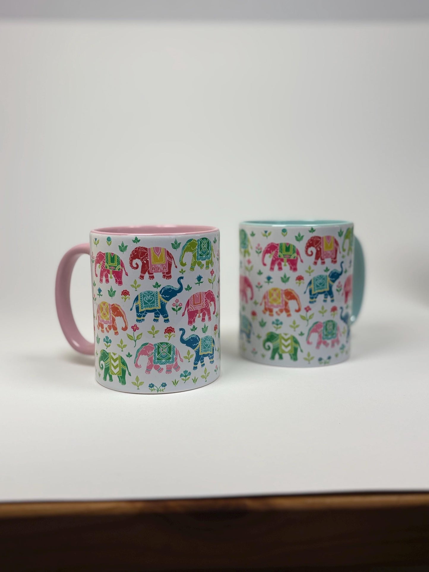 Royal indian elephant mug with hand made indian inspired art and motifs, ceramic, dishwasher and microware safe, gift for diwali, house warming, tea lover, birthday