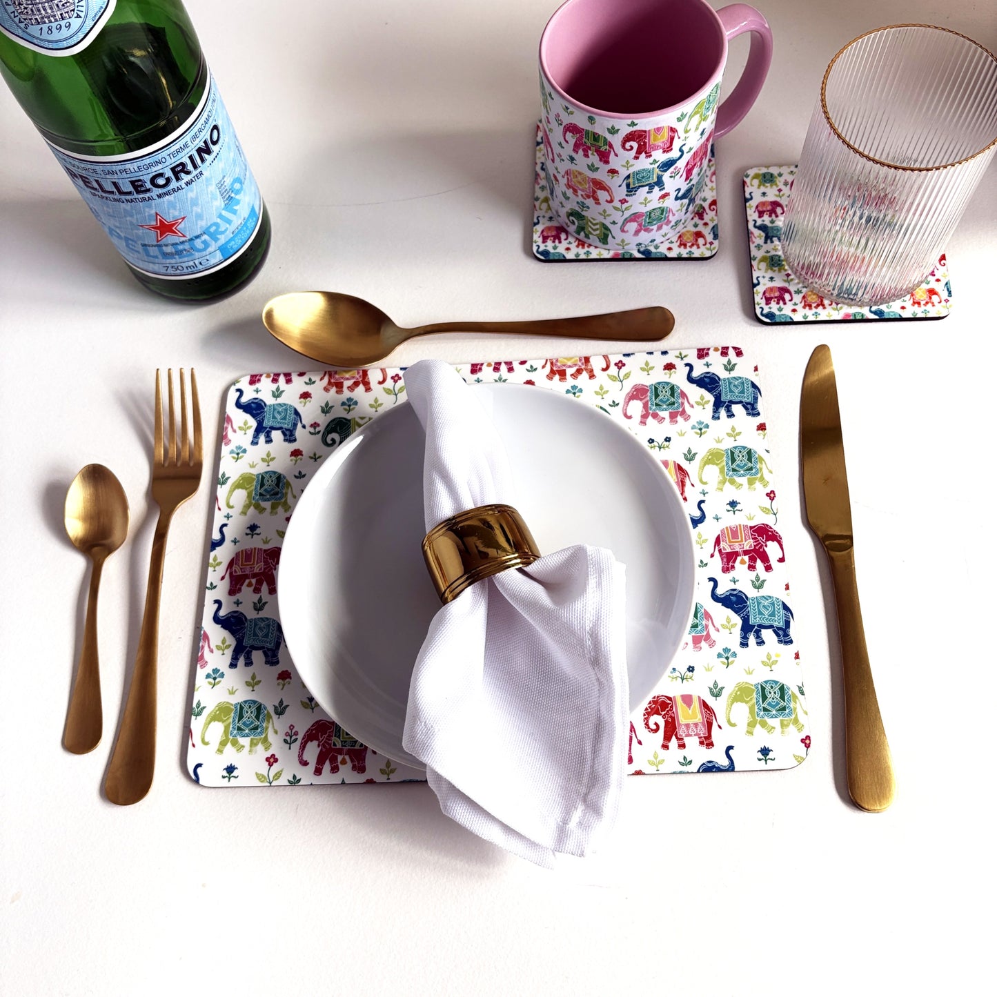 Placemat Royal Indian Elephant Design