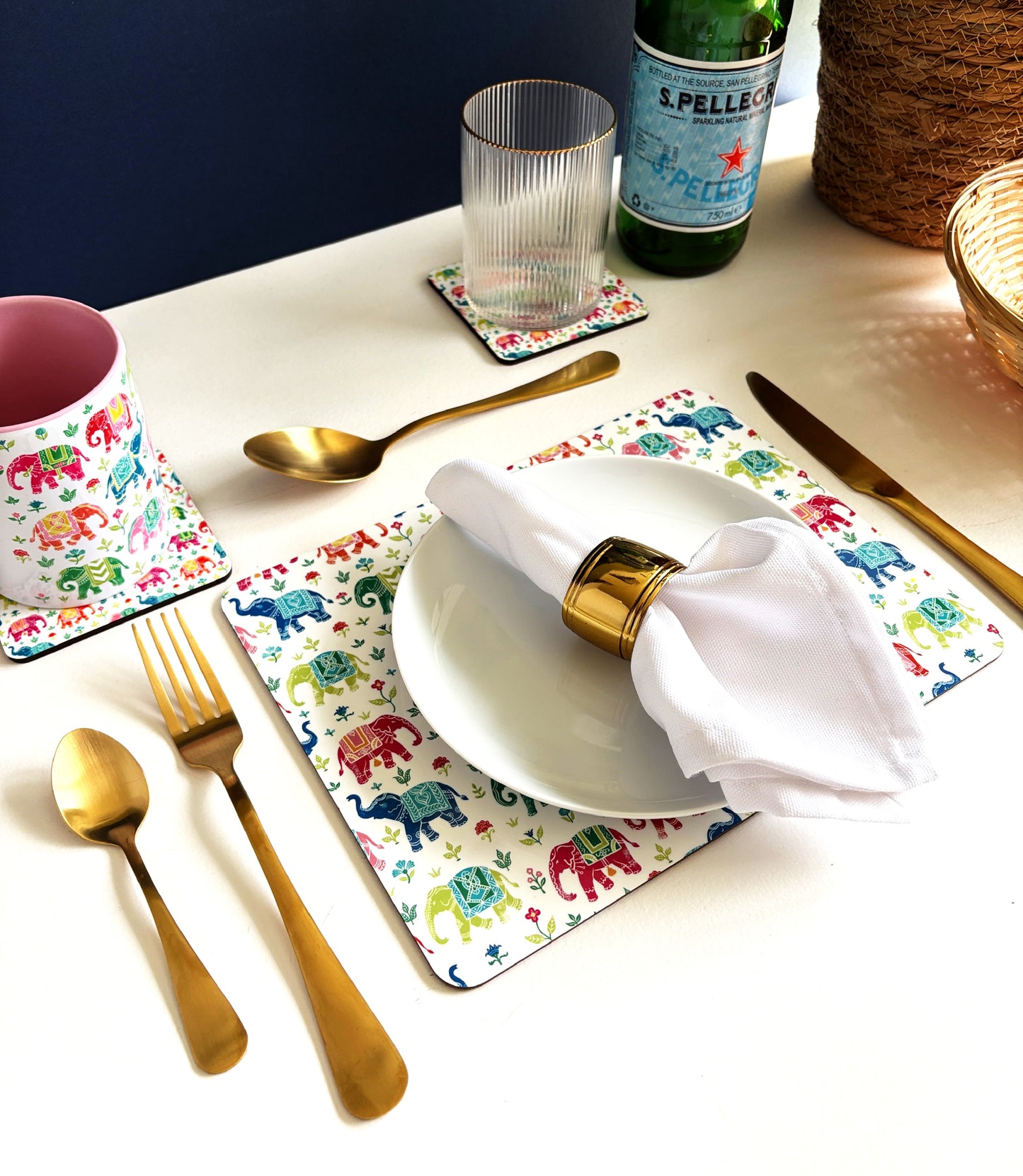 Placemat Royal Indian Elephant Design