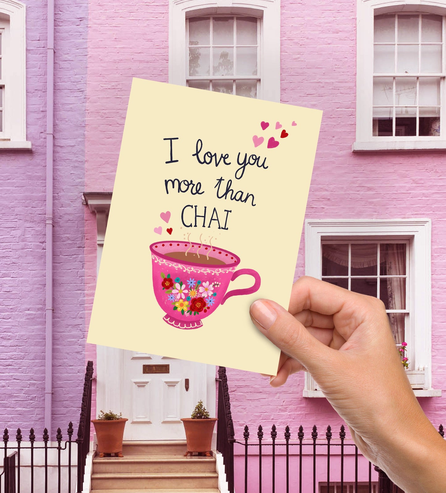 Best friend card Valentines Day card for chai or tea lovers