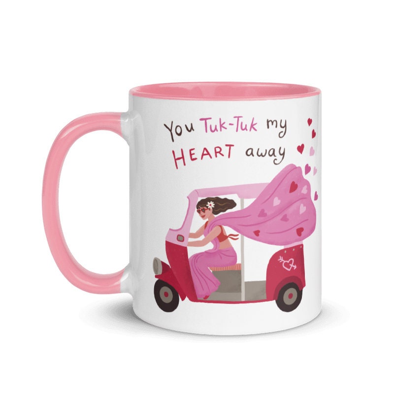 Valentine's Day Mug bollywood tuk tuk theme
