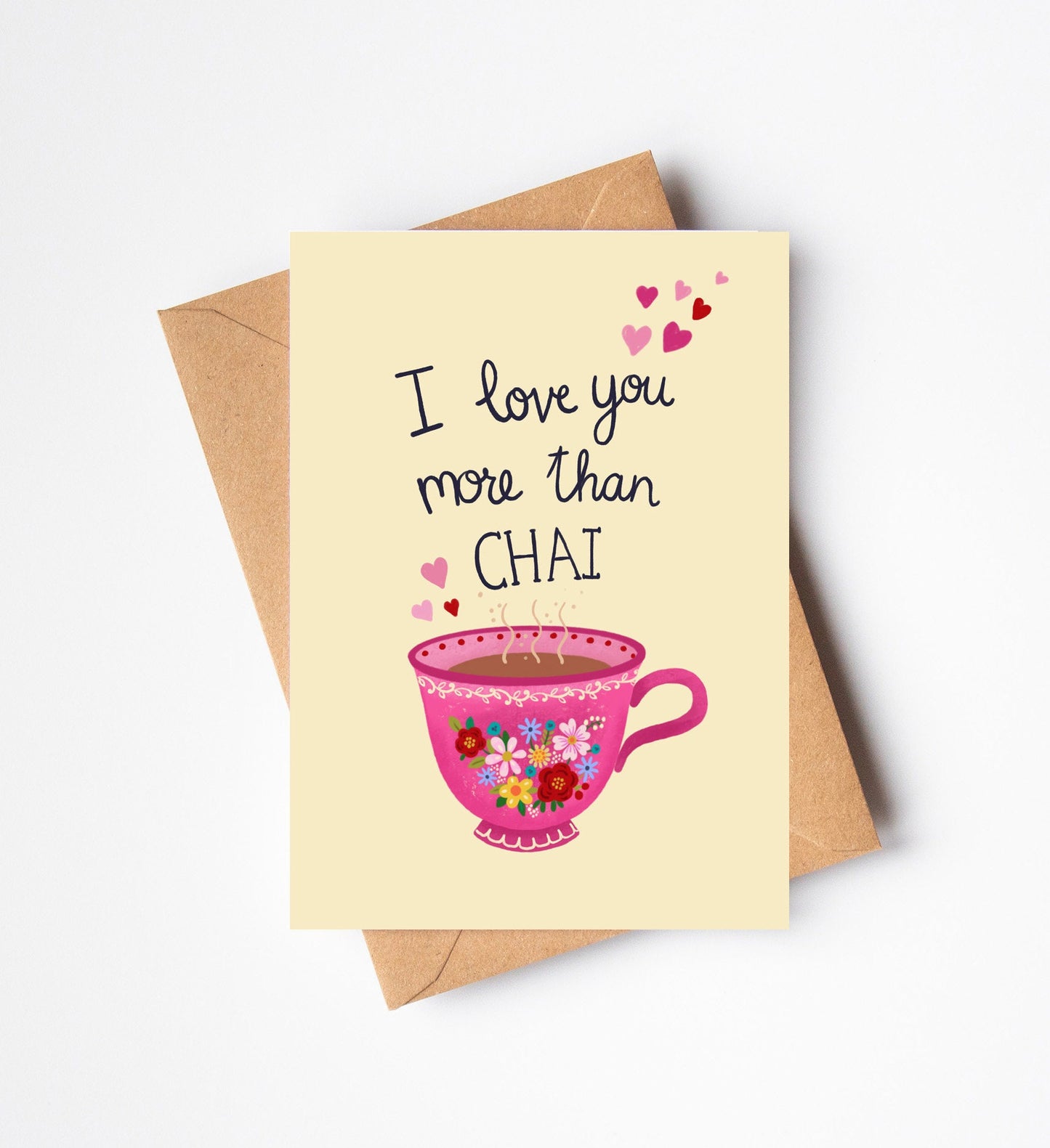 Best friend card Valentines Day card for chai or tea lovers