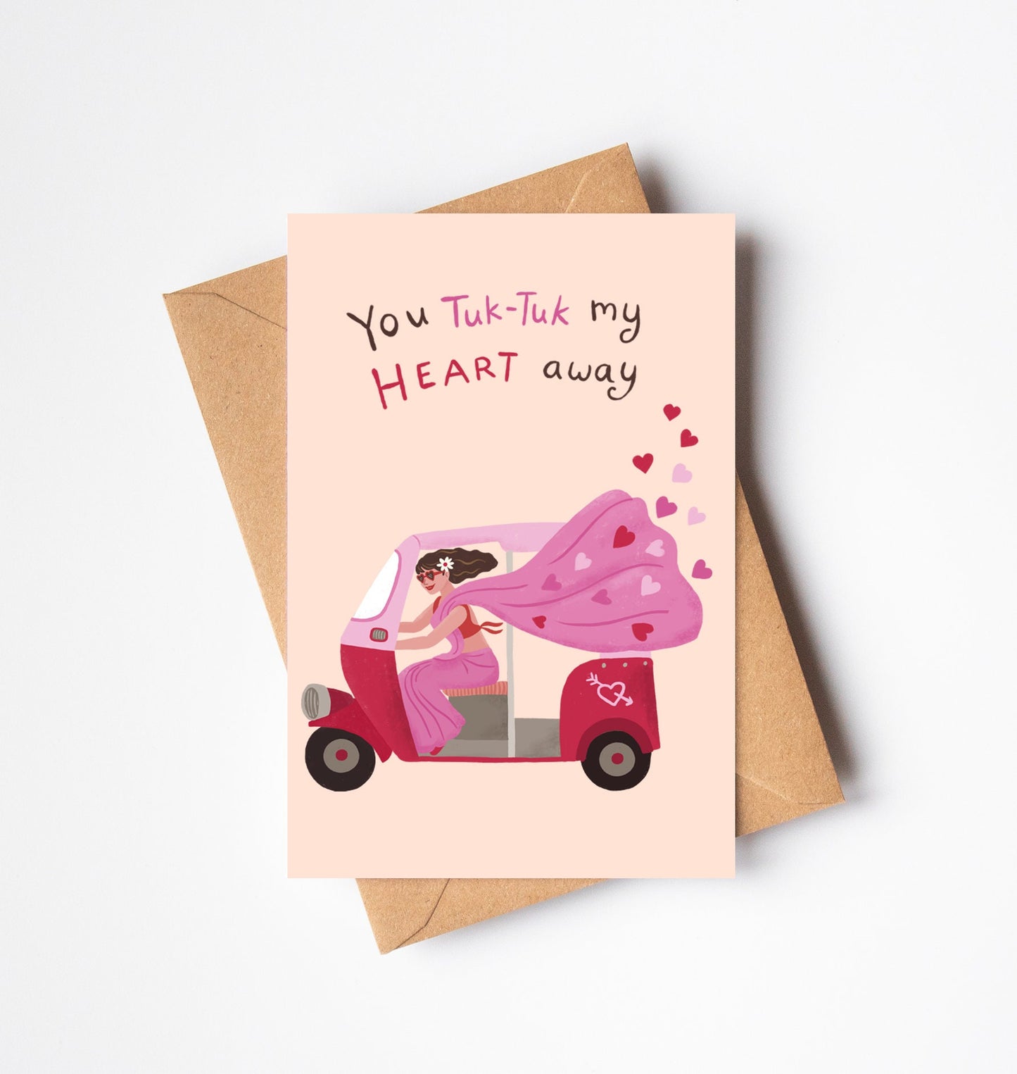 Valentines day card | Tuk Tuk my heart away