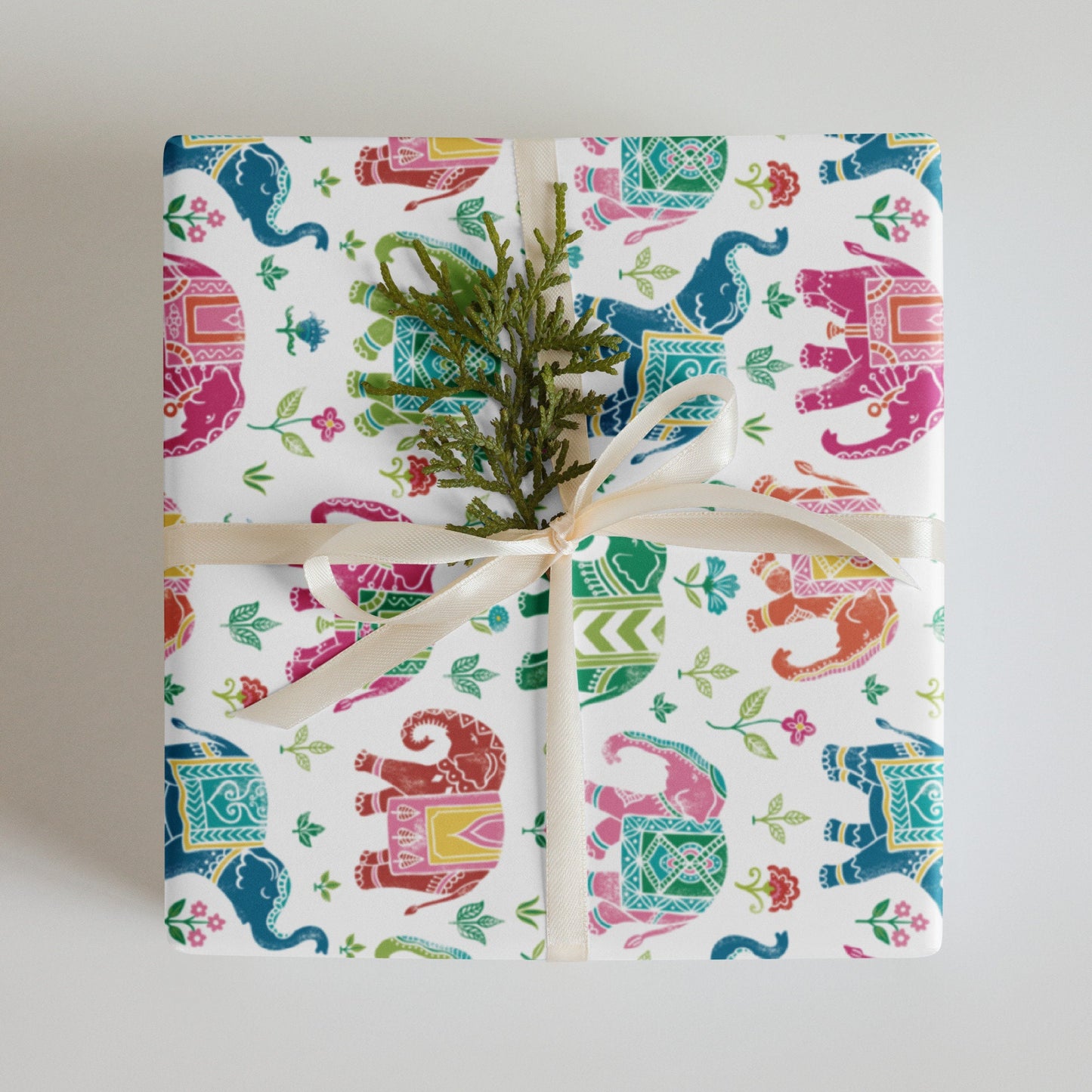 Wrapping Paper for wedding, Diwali, festival, (3 sheets - white, blue, red) size 50x70cm
