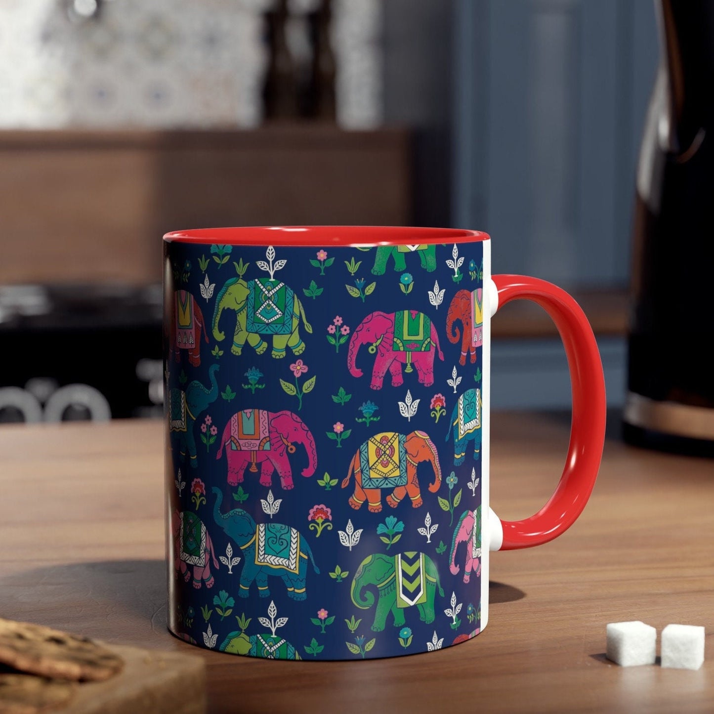 Mug with a royal Indian elephant design
