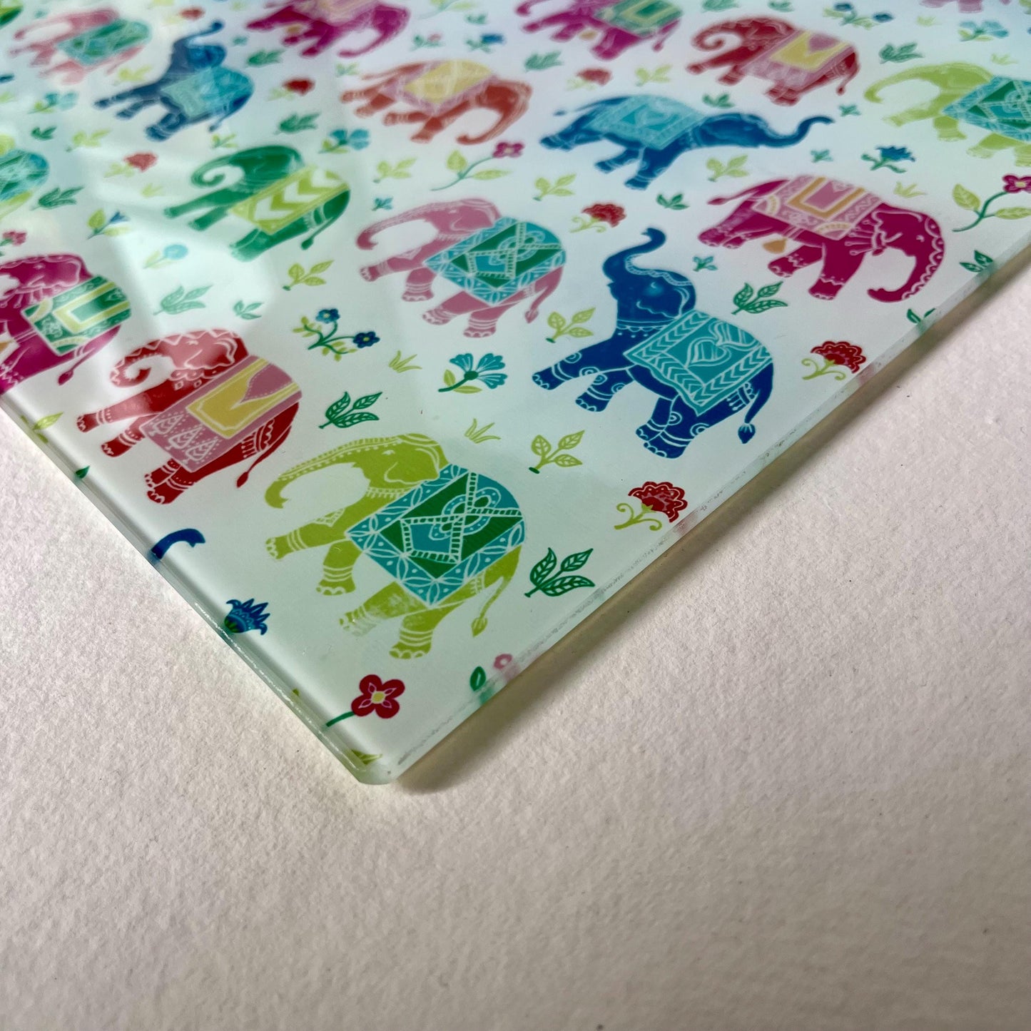 Tempered Glass Cutting Board Indian royal elephant