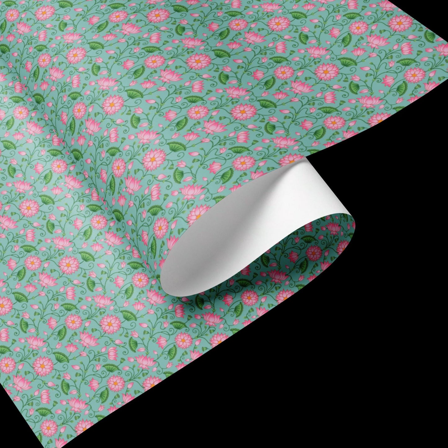 Gift wrapping paper x 3 sheets | Pichwai Lotus design