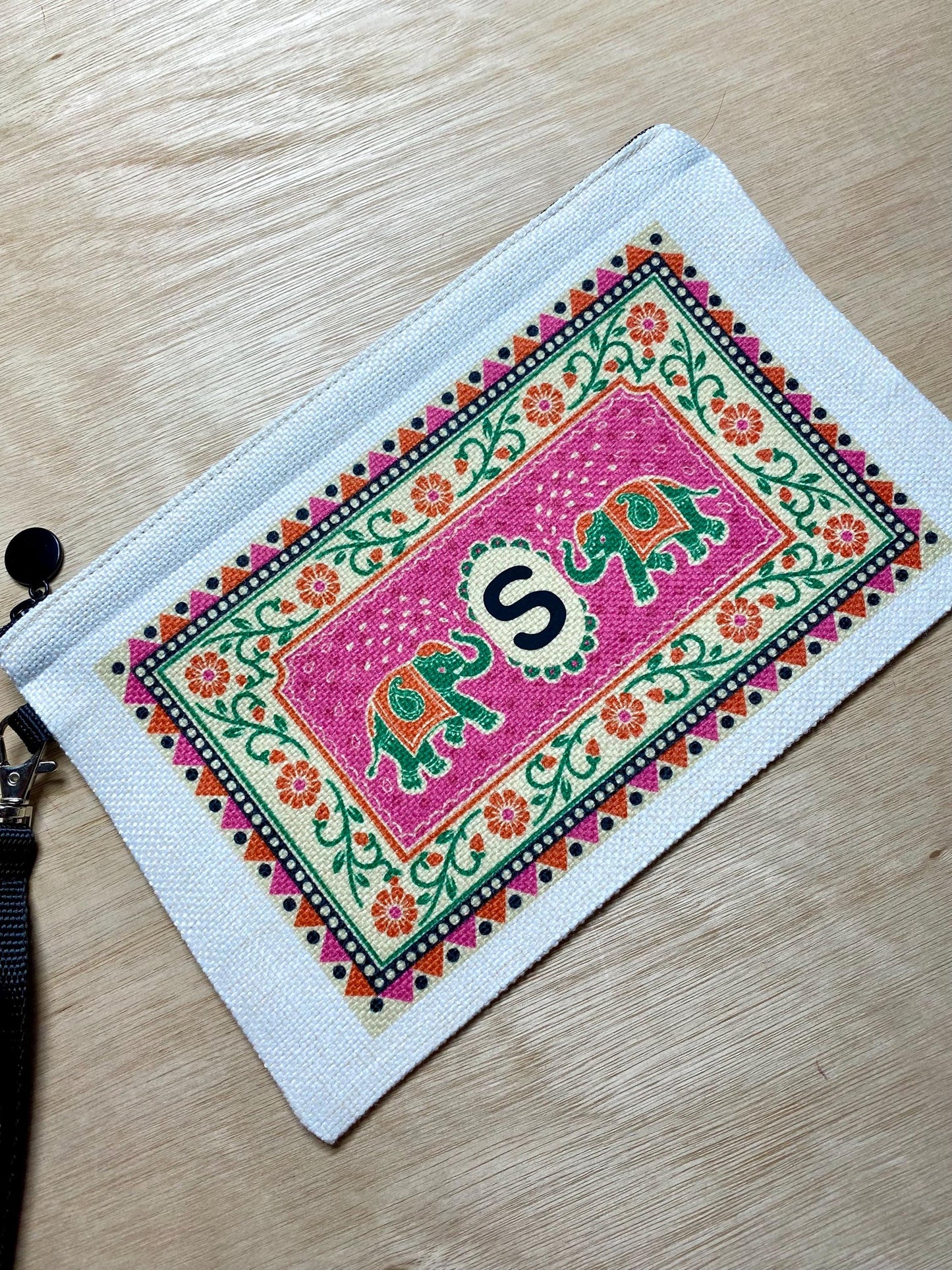 Personalised Makeup Bag Indian Ethnic Design