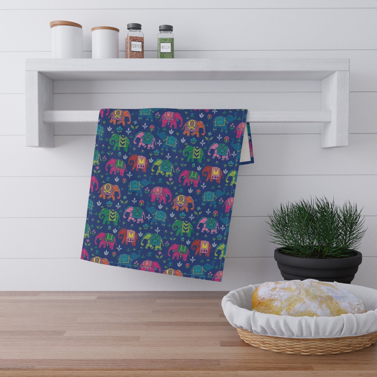 Royal Indian Elephant Cotton Tea Towel