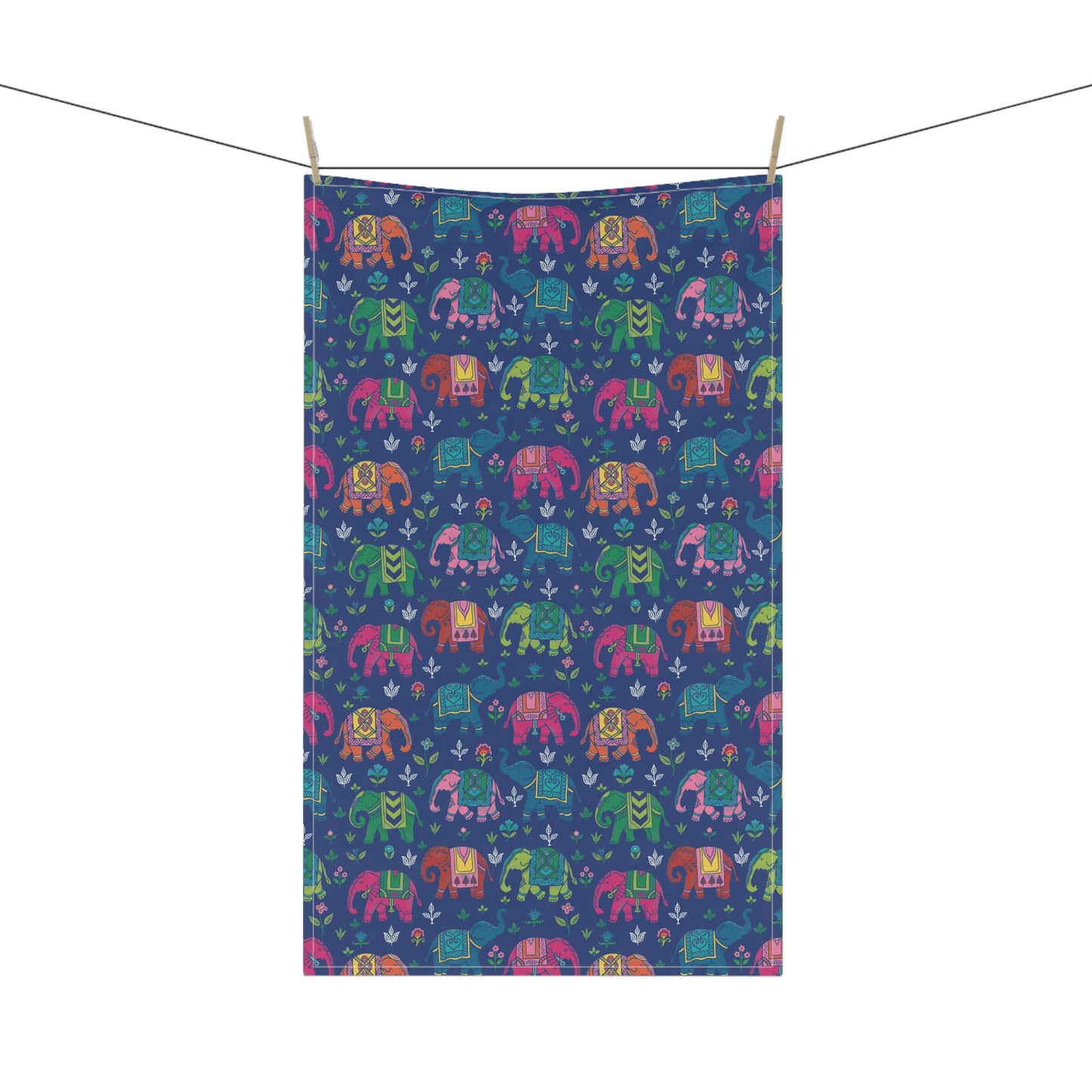 Royal Indian Elephant Cotton Tea Towel