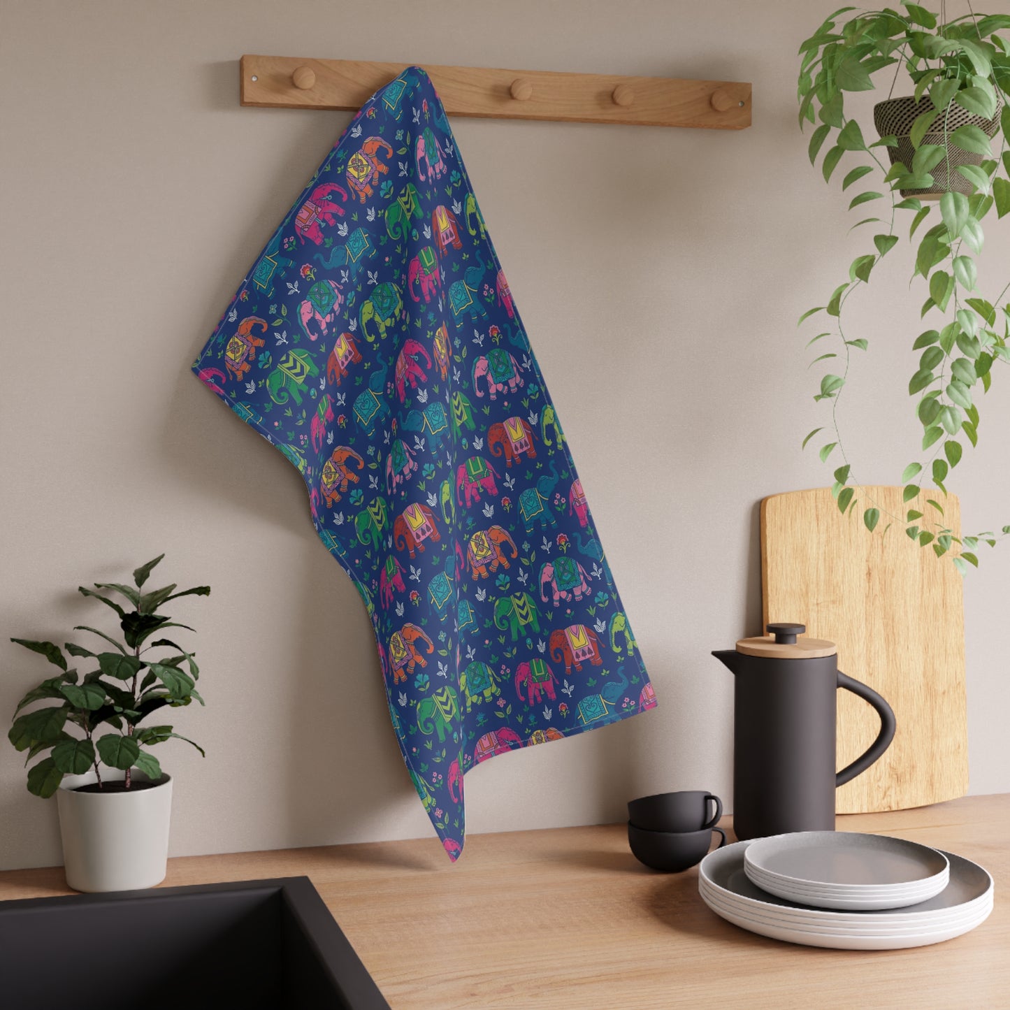 Royal Indian Elephant Cotton Tea Towel