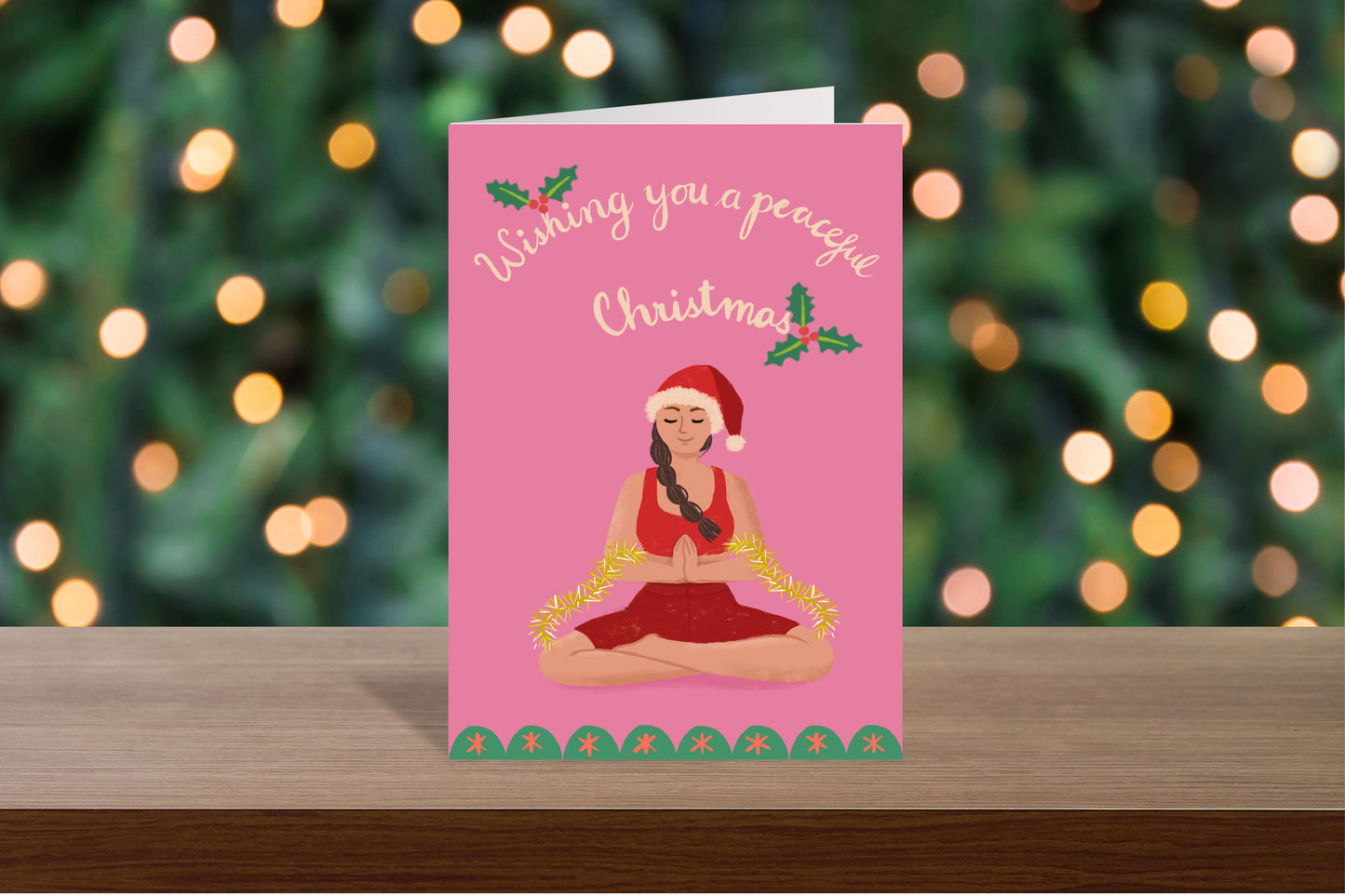 Handmade Yoga Christmas Card | Mindful Holiday Greeting