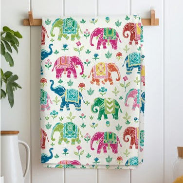 Royal Indian Elephant Cotton Tea Towel