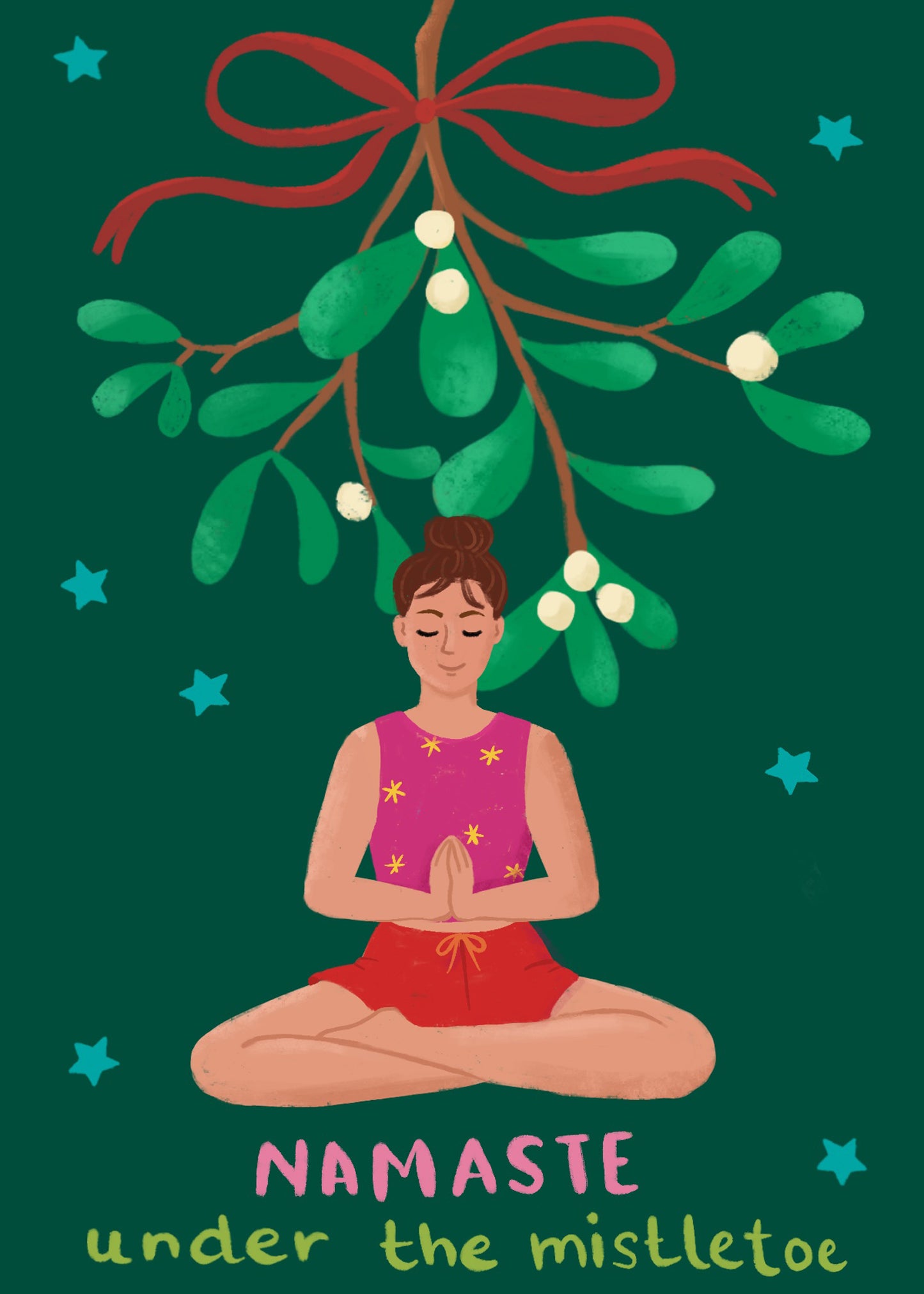 Handmade Yoga Christmas Card | Mindful Holiday Greeting