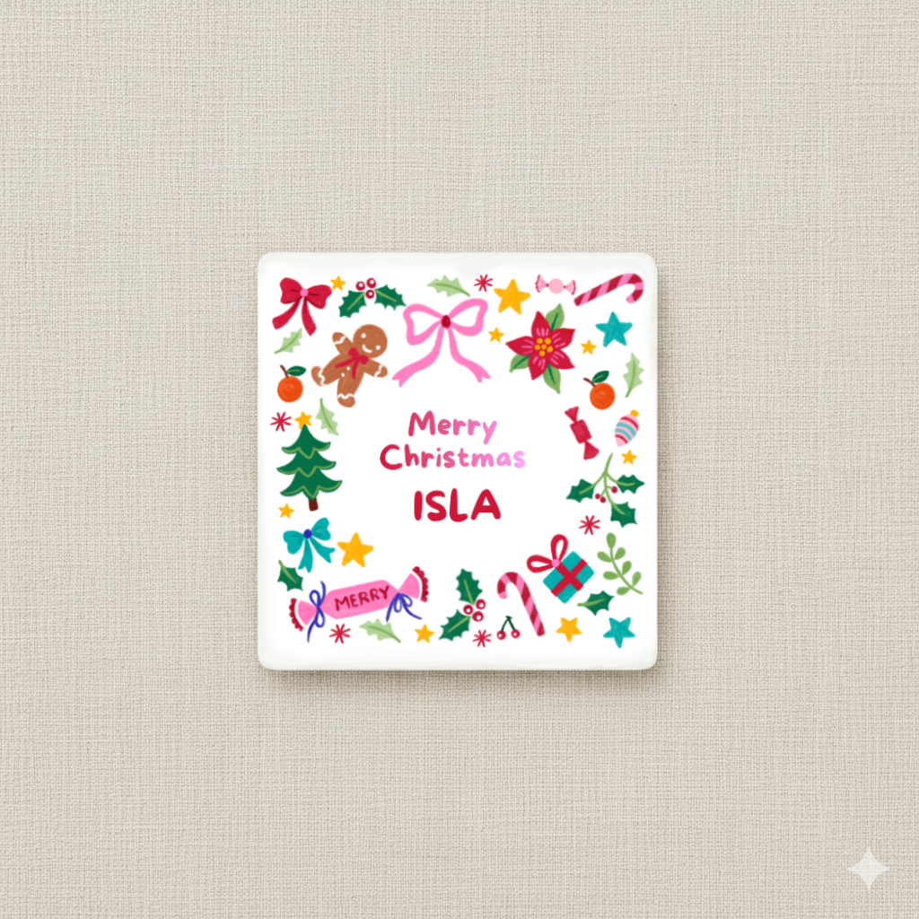 Personalised Christmas Movie Mug with Custom Name, Hand Drawn Holiday Design