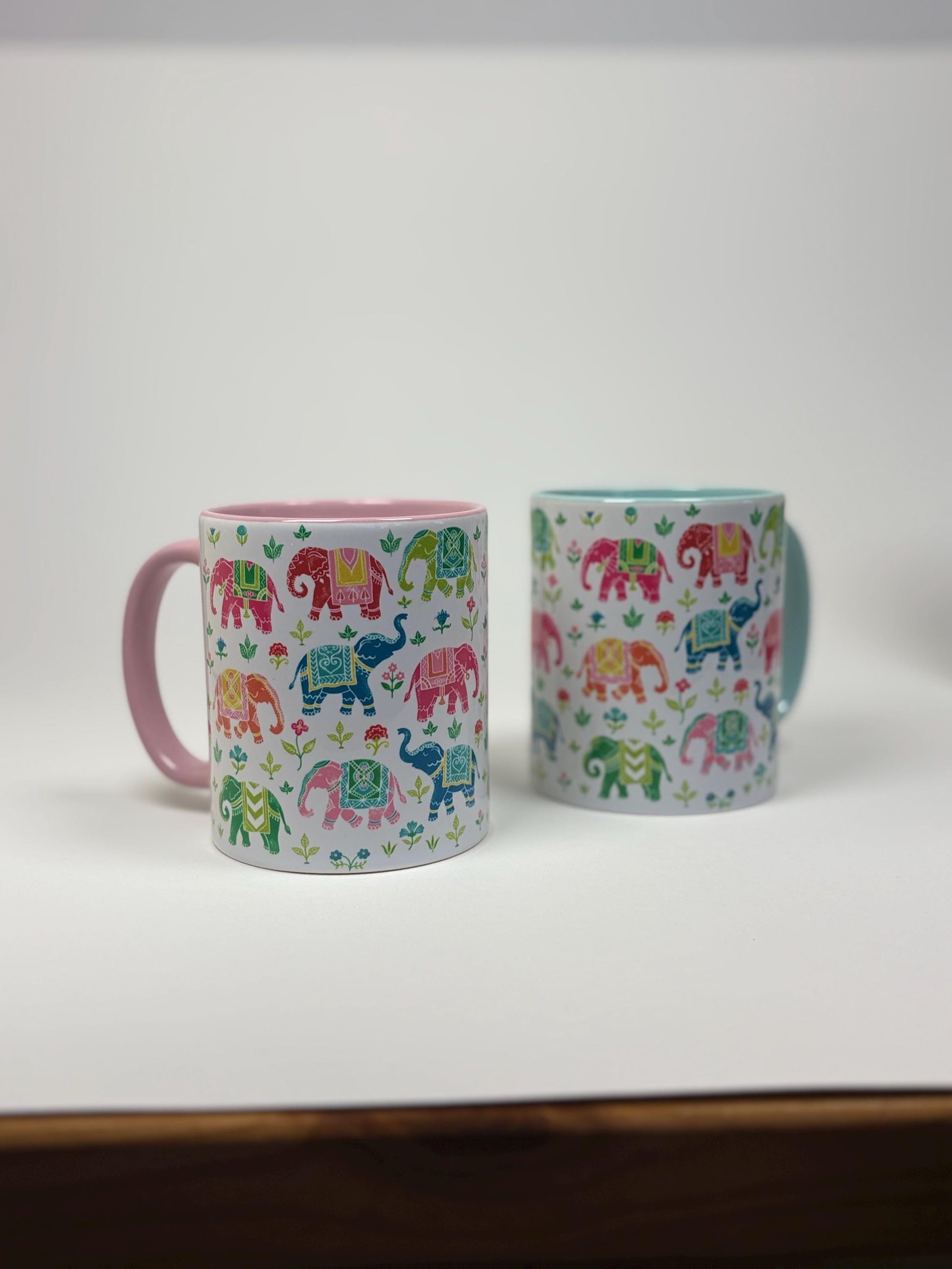 Royal indian elephant mug with hand made indian inspired art and motifs, ceramic, dishwasher and microware safe, gift for diwali, house warming, tea lover, birthday 