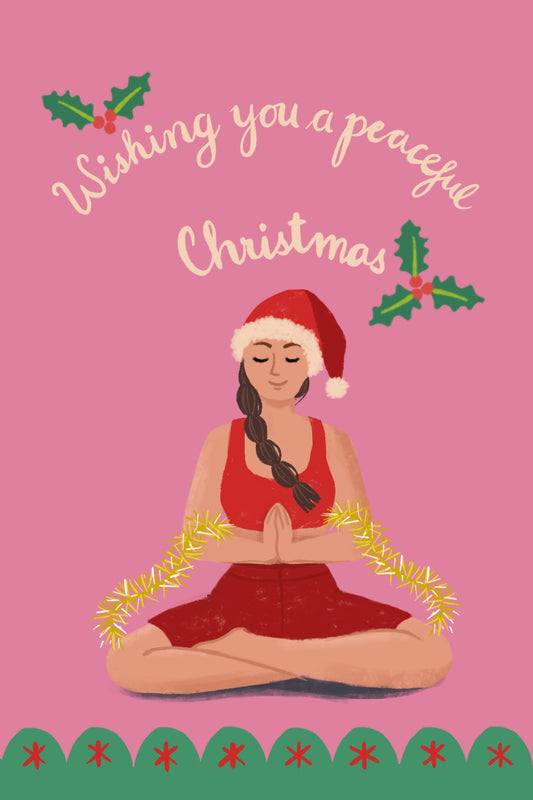 Handmade Yoga Christmas Card | Mindful Holiday Greeting