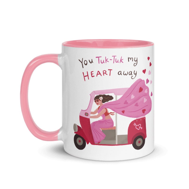 Valentine's Day Mug bollywood tuk tuk theme