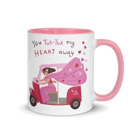 Valentine's Day Mug bollywood tuk tuk theme