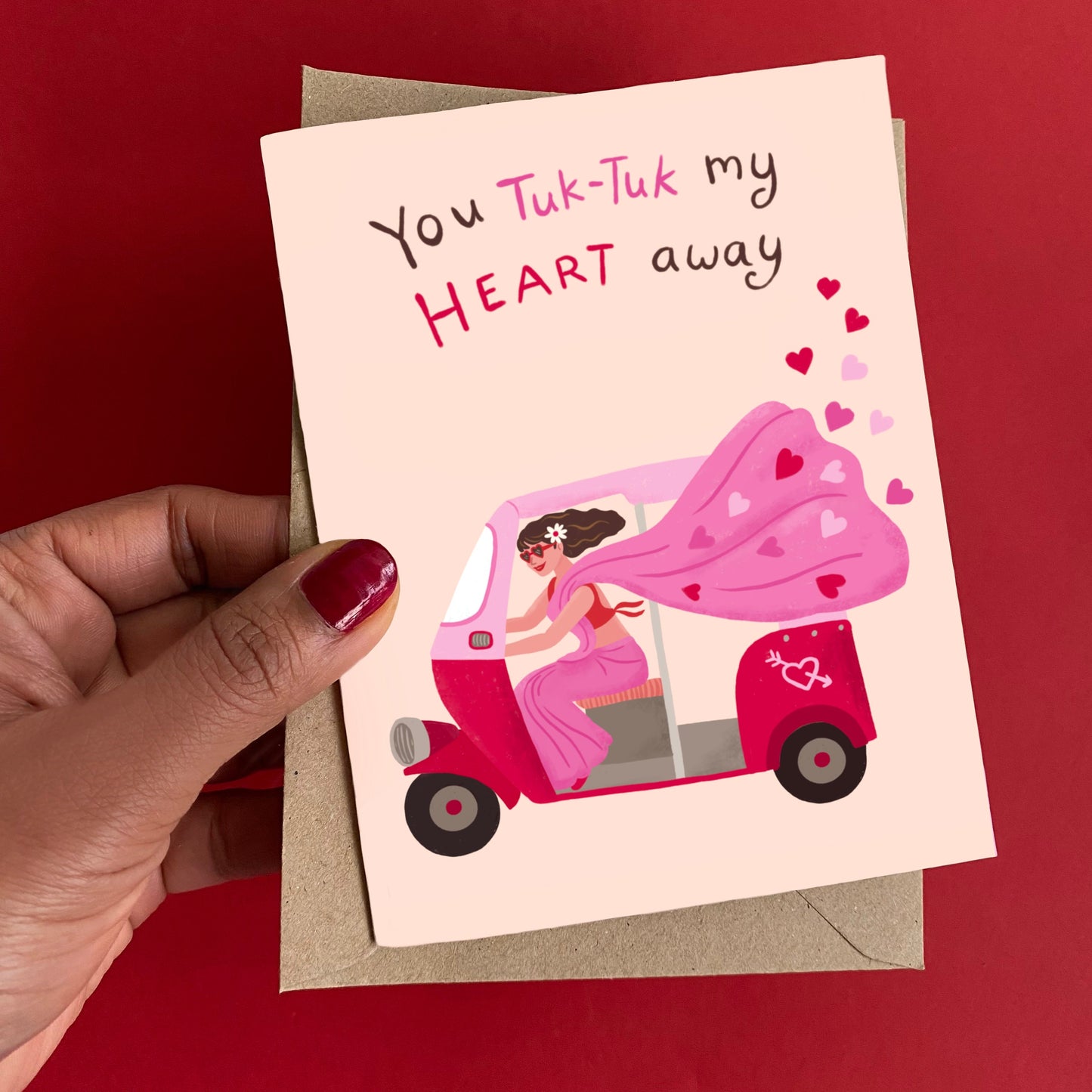 Valentines day card | Tuk Tuk my heart away