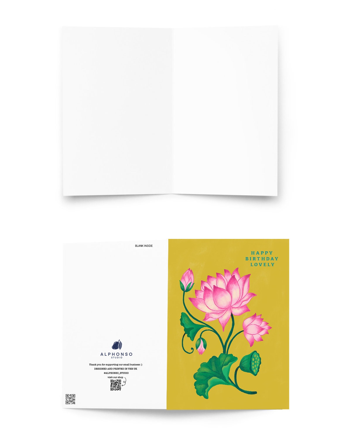Floral Lotus Birthday Card | Handcrafted Flower |  for her