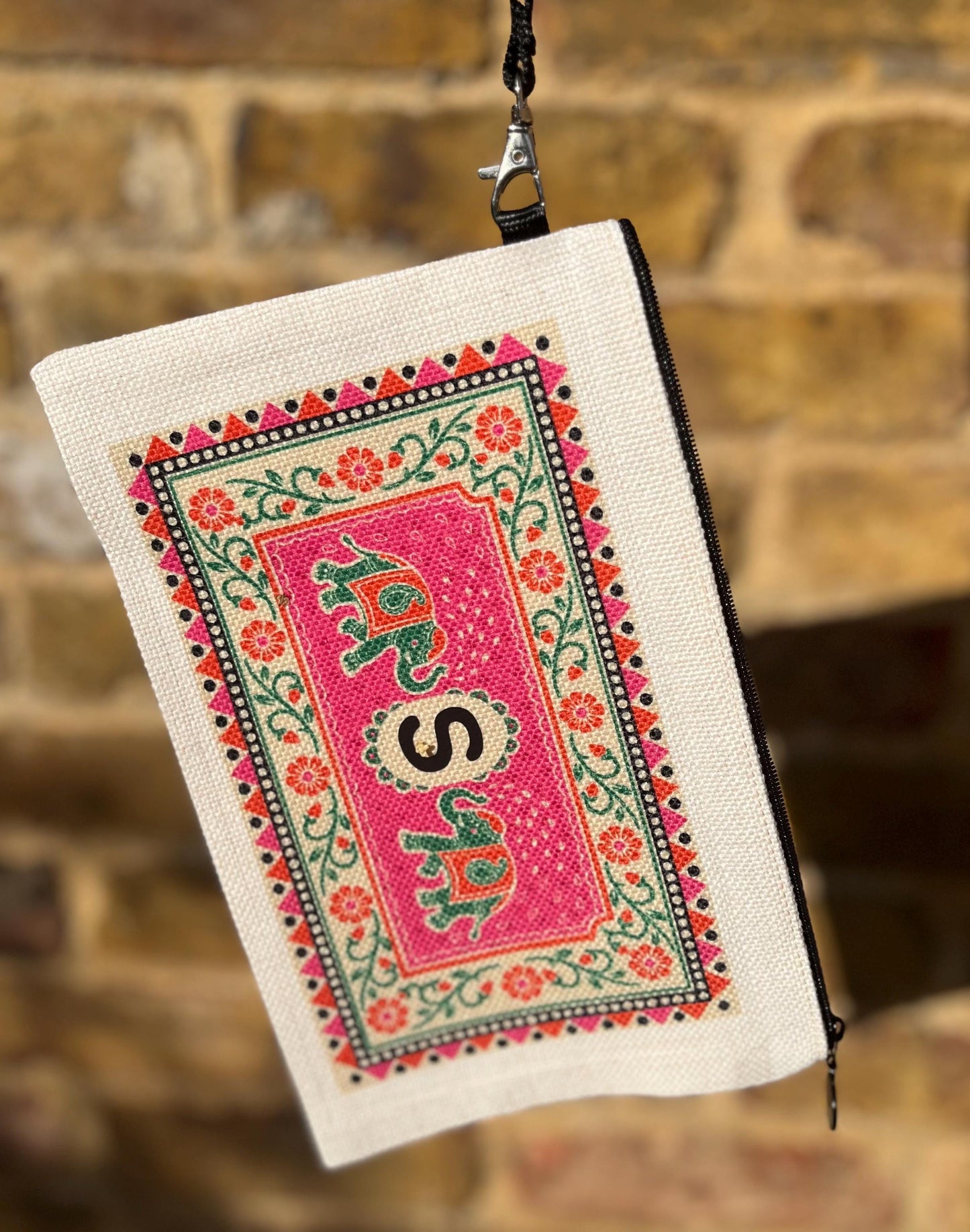 Personalised Makeup Bag Indian Ethnic Design