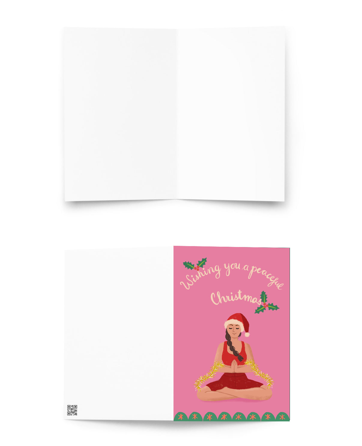 Handmade Yoga Christmas Card | Mindful Holiday Greeting