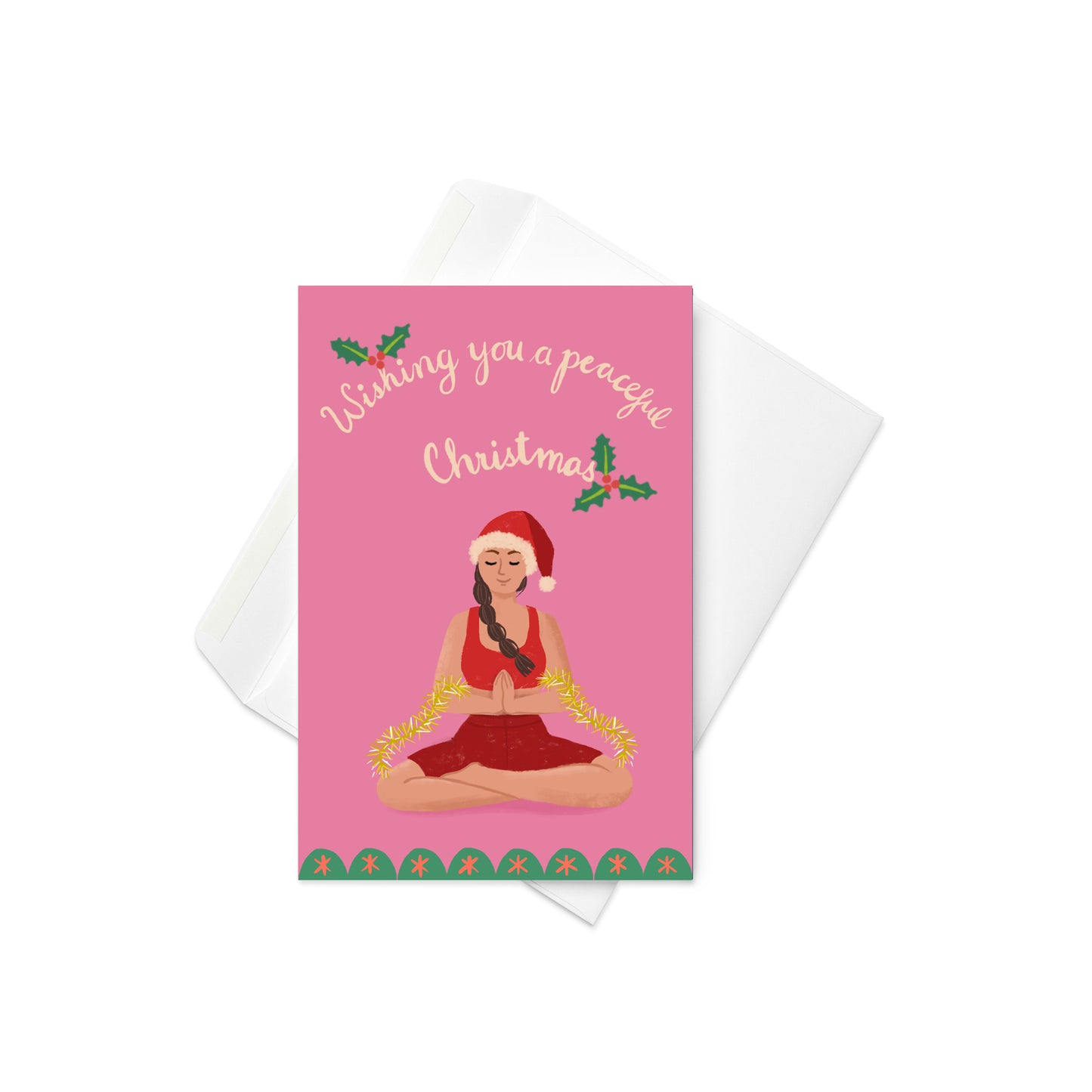 Handmade Yoga Christmas Card | Mindful Holiday Greeting